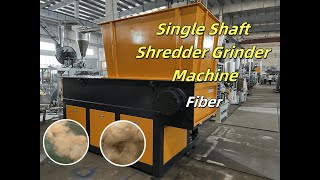 Easy Operation Single Shaft Shredder Grinder Machine [upl. by Phonsa]