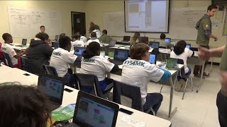 Children learn digital skills during YouthSpark event at Orange Park High [upl. by Eremaj481]