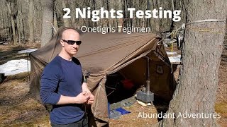 2 Nights Below Freezing Testing the OneTigris Tegimen Hammock Hot Tent  Quick Overview  Review [upl. by Acsecnarf742]