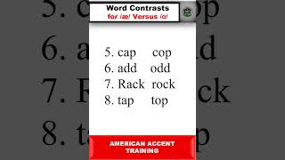 Word Contrasts for æ Versus ɑ  learn American English pronunciation english learnenglish [upl. by Melia]