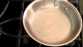 How To Cook On amp Season A Stainless Steel Pan To Create A Non Stick Surface [upl. by Atiner]