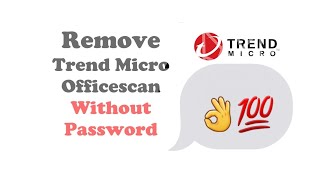 remove trend micro officescan without password [upl. by Mulligan]