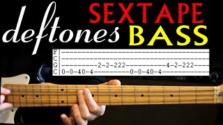 Deftones Sextape Bass Guitar Tab Lesson  Tabs Cover [upl. by Jorgenson]