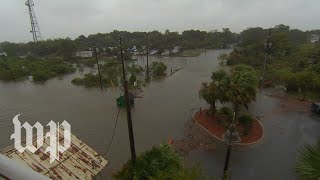 Hurricane Michaels outer bands lash Floridas gulf coast [upl. by Nnayhs]