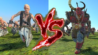 Flagellants VS Marauders of Khorne Dual Weapons Total War Warhammer 3 [upl. by Eel]