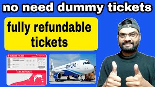 dummy tickets  fully refundable air tickets kaise book kare  how to book fully refundable tickets [upl. by Man]