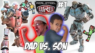 Dad vs Son Real Steel World Robot Boxing Fatboy amp Ambush Multiplayer WRB Gameplay  FGTEEV 1 [upl. by Necyrb]