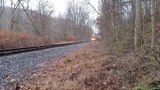 Maryland midland stone train coming from goursuch rd in the rain [upl. by Sitoeht]