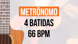 Metrônomo  4 batidas  66bpm [upl. by Anirret]