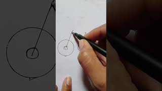 Cycle🚲 साइकिल Technique Ideas Drawing Art Short Video Reel [upl. by Naimed]