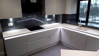 Handleless Light Grey Kitchen Newton Mearns Glasgow [upl. by Erastatus]