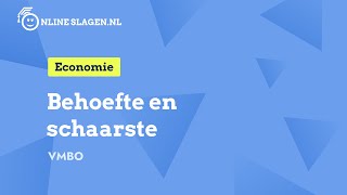 Behoefte amp Schaarste  Economie Eindexamen vmbo [upl. by Burroughs]