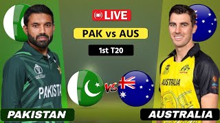 PAK vs AUS Live  1st T20  Pakistan vs Australia Live  Scores amp Commentary  Weather Update [upl. by Ainel415]