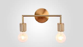 Бра RH Utilitaire Double Sconce Brass [upl. by Lynnelle]