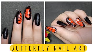 🦋 Easy Nailart tutorial in Hindi l Butterfly nail art at home ll Nailart for beginners nailart [upl. by Teuton]