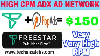 Freestar Adx Ad Network High Cpm Adsense Alternative ad network blogger ads network instant approved [upl. by Dennie]