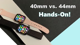 40mm vs 44mm Apple Watch Series 4 HandsOn Comparison  unboxing [upl. by Asiluj]