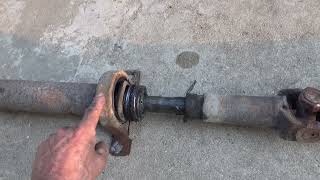 Replacing carrier bearing and u joints on a pickup Part 1 [upl. by Nemhauser437]