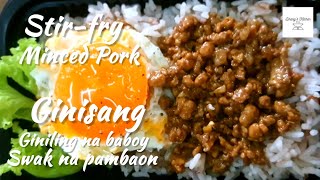 Minced Pork Recipe  Delicious ground pork recipe Giniling Recipe  Stirfry Minced Pork Recipe [upl. by Rattan957]