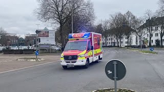 2x Dauerhorn durch die Stadt Einsatzfahrten Rettungsdienst der Feuerwehr Bocholt [upl. by Yasnil]