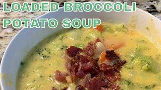 Loaded Broccoli Potato Soup Recipe [upl. by Dnalel]