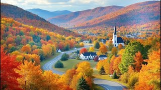 New England Autumn Road Trip  Beautiful Foliage in Vermont and New Hampshire 4K [upl. by Ellered917]