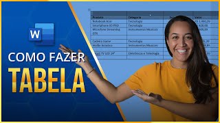 Como Fazer Tabela no Word Aula Básica de Como Criar e Formatar Tabelas  Passo a Passo [upl. by Elinad]