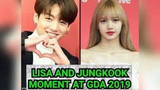 LIZKOOK MOMENTS  GDA 2019 방탄소년단 JUNGKOOK 정국 AND LISA 블랙 핑크 MOMENTS [upl. by Nomor]