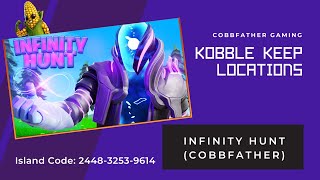 All Kobble Keep Collectibles Locations  Infinity Hunt  244832539614  Cobbfather  Fortnite [upl. by Aneetsirk]