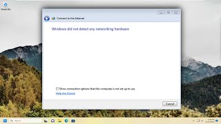 Windows Did Not Detect Any Networking Hardware Solution [upl. by Tower]
