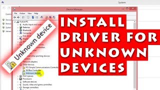 How To Find Driver and Install for UNKNOWN DEVICE  ACPI\VPC2004\0 [upl. by Particia]