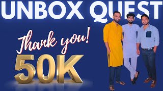 50k subscribers complete hone par cake unboxing  unbox quest  subscribe subscriberyoutube [upl. by Enoval]