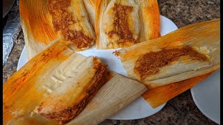 Tamales Rojos De PolloBien Esponjosos [upl. by Ahsekin]