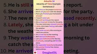 Adverbs 14 Adverbs of Time Example Sentences 2 languagelearning preposition english vocabulary [upl. by Enelyam]