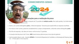 Correção e Comentários  Unicamp 2024  1ª Fase  Q e Y [upl. by Shell723]