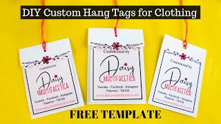 How to Make Custom HANG TAGS for Clothing and Customized TShirts with Cricut Print then Cut feature [upl. by Atekihs]