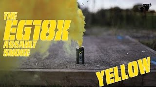 Enola Gaye EG18X Yellow Smoke Grenade [upl. by Ahsinuq]