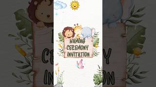 Babys Naming Ceremony invite namingceremony digitalinvitation customized whatsappinvitations [upl. by Annahael]