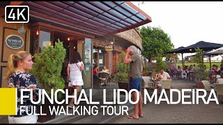 Madeira Portugal  Funchal Lido Evening walking tour [upl. by Esiouqrut]