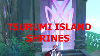 All Shrine Of Depths Locations In Tsurumi Island  Genshin Impact [upl. by Jerroll825]