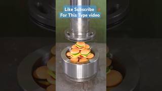 Burger VS Hydraulic press🙂😁😁 satisfying machine hydraulicpress [upl. by Claiborn]