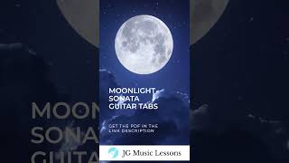 Moonlight Sonata guitar tabs 🌕🎸🎶 guitar guitartutorial music [upl. by Trout396]