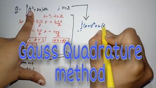 Gauss Quadrature Method Gauss Quadrature formula  Numerical Integration [upl. by Ochs]