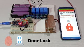 Fingerprint Door Lock System using Arduino and Smartphone [upl. by Ynnaf]