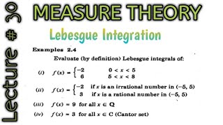 Lebesgue IntegrationExamples of Lebesgue integrable functions [upl. by Favianus]