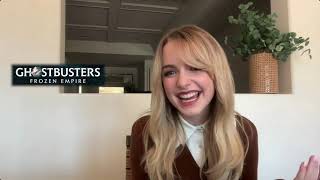 Mckenna Grace Talks Ghostbusters Frozen Empire Working With Legends [upl. by Kienan]