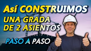 Así CONSTRUIMOS UNA GRADA DE BLOQUES DE HORMIGÓN te explico desde 0 [upl. by Nenney286]