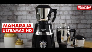 Maharaja Whiteline – Ultramax Mixer Grinder Super Sharp blades amp 20 superior cooling technology [upl. by Clynes]