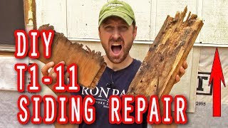 How To Repair Damaged T111 Wood Siding On A House Tips For Structural Repair And A Great Finish [upl. by Nisotawulo]