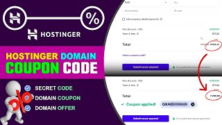 🏷️Hostinger Domain Coupon Code  Hostinger Domain Offer [upl. by Euton]